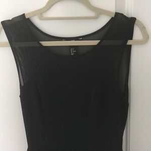 Size 6 sexy black sheer h&m dress worn once